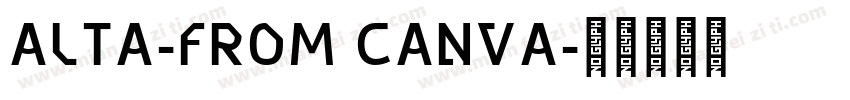 ALTA-FROM CANVA字体转换